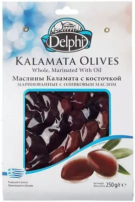 Маслины с косточкой Каламата маринованные с оливковым маслом Греция ...
