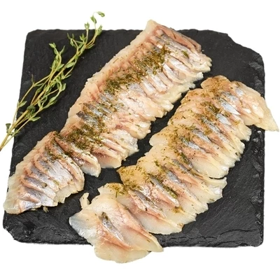 Сельдь слабосоленая с укропом филе-кусочки Деликатеска 100г-0}