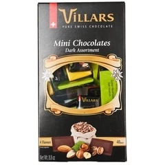 Шоколад Ассорти в мини-плитках горький и темный Villars Швейцария 250г