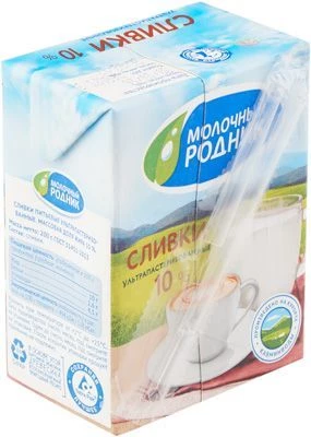 Сливки Молочный родник 10% жир., 200мл-1}