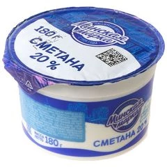 Сметана Минская марка 20% жир. 180г