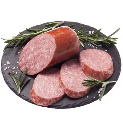 Сервелат варено-копченый Швейцарский Мясное раздолье Деликатеска ~350г РАСПРОДАЖА-0}