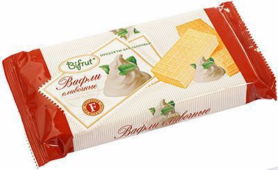 Вафли Сливочные на фруктозе 100г