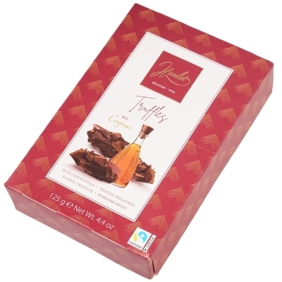 Конфеты Трюфели из темного шоколада с коньяком Cognac Hamlet Бельгия 125г-1}