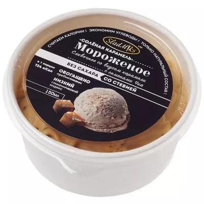 Мороженое Соленая карамель SladMiks без сахара 8% жир. 90г купить в ...