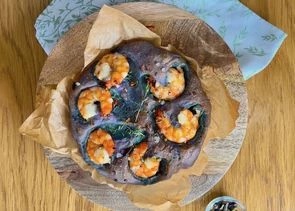 Фокачча с креветками