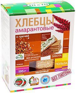 Хлебцы амарантовые с гречей 195г