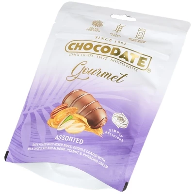 Конфеты Финики в молочном шоколаде Ассорти ОАЭ 90г -1}