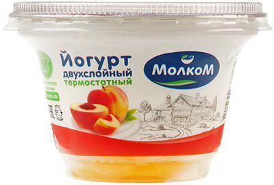 Йогурт термостатный Персик 3,3% жир., 140г