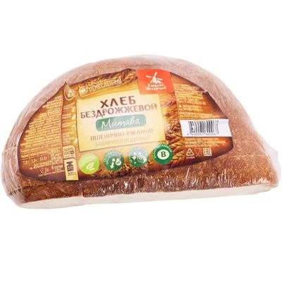 Хлеб заварной бездрожжевой Митава нарезка 300г-0}