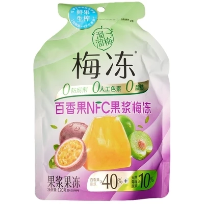 Конжаковое Желе Liuliumei Зеленая слива и маракуйя Китай 120г-0}