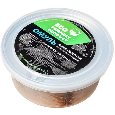 Омуль слабосоленый в масле филе-ломтики 200г-1}