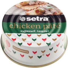 Паштет куриный без консервантов без свинины Setra 100г