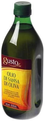 Масло оливковое рафинированное с добавлением оливкового масла первого отжима Pomace Gusto Италия 1л-1}