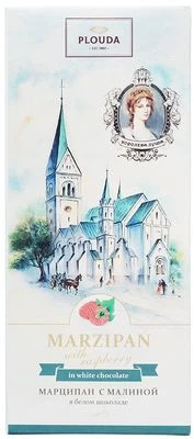 Конфеты марципан с малиной в белом шоколаде 85г -0}
