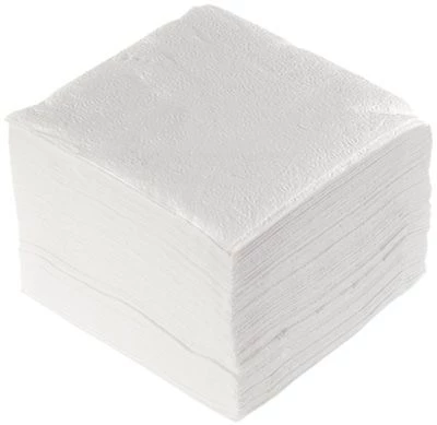 Салфетки бумажные белые 1-слойные, 24х24см, 100шт-0}
