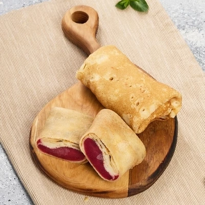 Блинчики с малиновой начинкой Деликатеска ~500г-1}