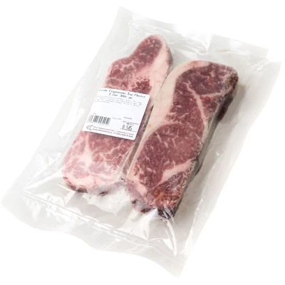 Мраморная говядина стейк Стриплойн Top Choice ~400г-1}