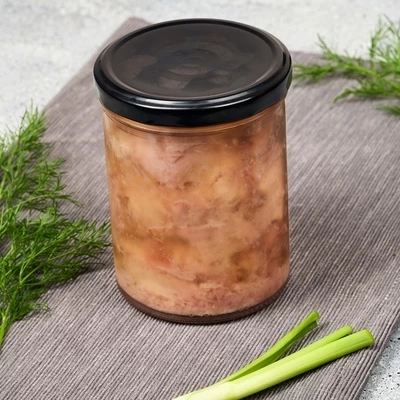 Филе индейки тушеное Деликатеска банка 410г-1}