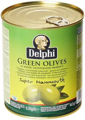 Оливки с косточкой Cупер Маммут в рассоле Греция 820г-0}