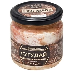 Сугудай из пеляди филе-ломтики в масле Деликатесы севера 190г