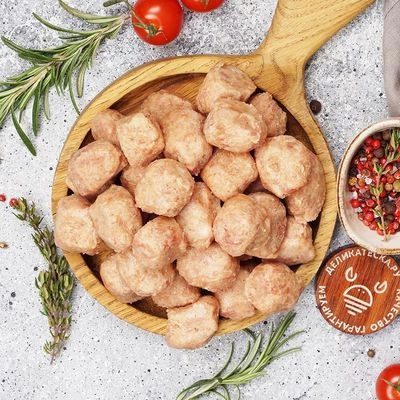 Фрикадельки из индейки и курицы от Шефа авторский рецепт Деликатеска ~400г-0}
