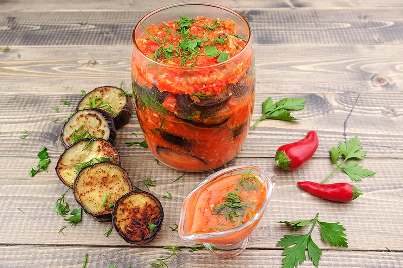 Закуска Кобра из баклажанов