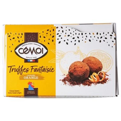 Конфеты Cemoi трюфели Фантази с цукатами из апельсиновых корочек Франция 200г-0}