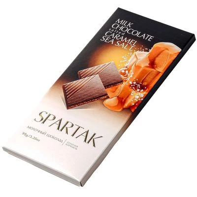 Шоколад Спартак молочный с соленой карамелью 95г-1}