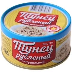 Тунец рубленый натуральный Вкусные консервы 185г