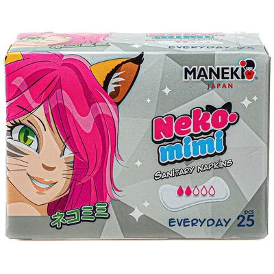 Прокладки гигиенические женские Maneki ежедневные Япония 1уп-0}
