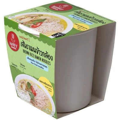 Лапша рамен быстрого приготовления Зеленый карри Happy Noodle 70г-1}