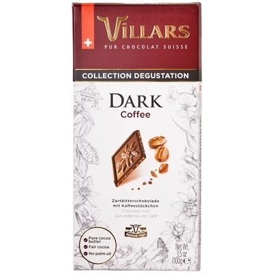 Шоколад Villars темный с хрустящей кофейной крошкой Швейцария 100г-0}