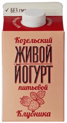 Йогурт живой Клубника 2,5% жир., 450г РАСПРОДАЖА-0}