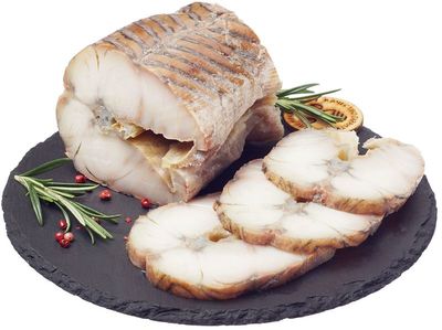 Осетр горячего копчения кусок без кожи ~230-0}