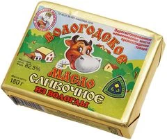 Масло сливочное Вологодское 82.5% жир. 20 суток 180г 