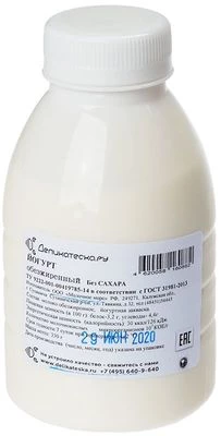 Йогурт натуральный обезжиренный без сахара Деликатеска 14 суток 330г-1}