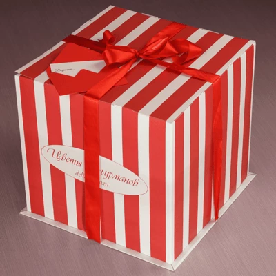 Букет розовых гвоздик в шляпной коробке XL ~29шт-1}