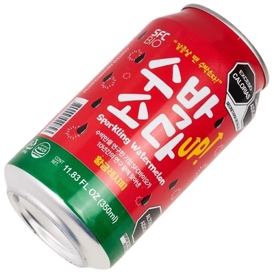 Напиток газированный с арбузным соком Корея 350мл-1}