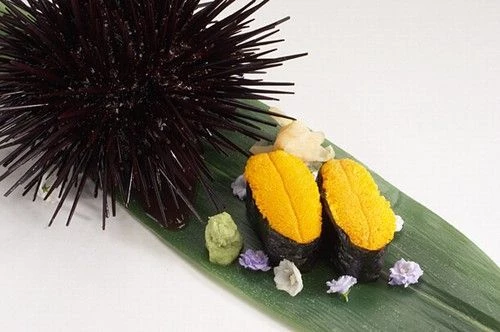 Гункан-суши с икрой морских ежей