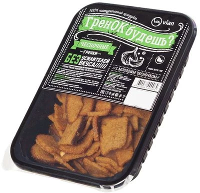 Гренки ржано-пшеничные со вкусом чеснока Гренок будешь? Vian 100г-1}