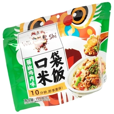 Рис быстрого приготовления Wǔ shī со вкусом курицы и сычуаньского перца Китай 155г -1}