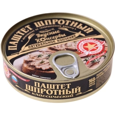 Паштет шпротный Вкусные консервы 160г-0}