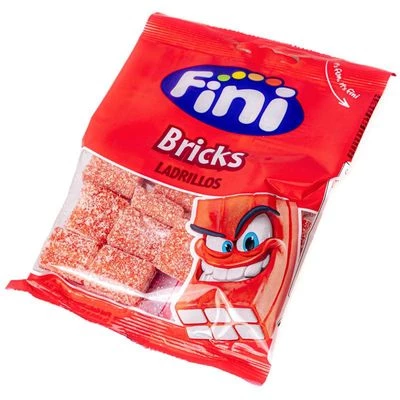 Мармелад жевательный Fini Блоки Клубника в сахаре Испания 90г-1}