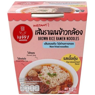 Лапша рамен быстрого приготовления Говядина по-тайски Happy Noodle 70г-0}
