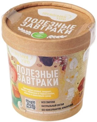 Готовый завтрак Гречневые хлопья с сухофруктами и орехами 65г-0}