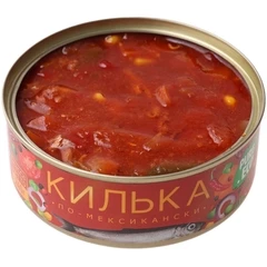 Килька по-мексикански обжаренная в томатном соусе Вкусные консервы 240г