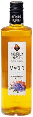Масло льняное нерафинированное Масляный король 350мл-0}