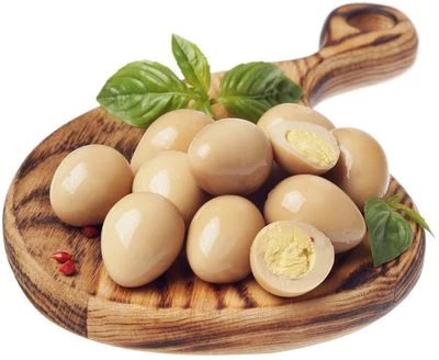 Яйца перепелиные маринованные с соевым соусом 200г -0}