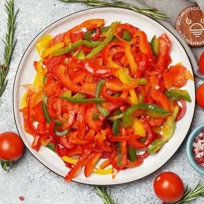 Перец сладкий резаный полосками от Шефа ~400г-0}